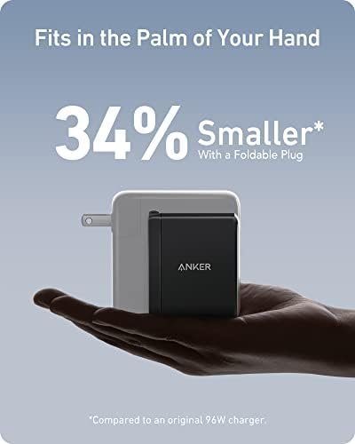 Anker USB C Charger (GaN II 100W), 3 Port Fast Compact Wall Charger for MacBook - Image 3