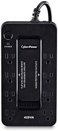 CyberPower ST425 Standby UPS System, 425VA/260W, 8 Outlets, Compact, Black - Image 2