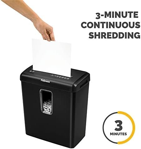 Fellowes PowerShred P-30C 6 Sheet Cross-Cut Deskside Paper Shredder for The Home - Image 5