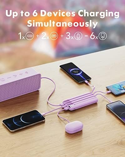 Portable Charger with Built in Cables, Portable Charger with Cords Wires Slim - Image 3