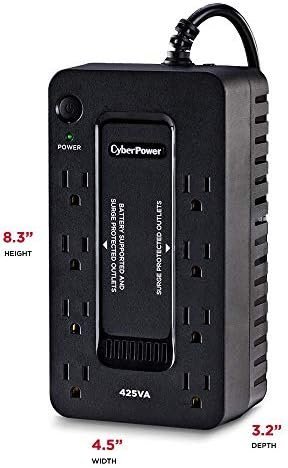 CyberPower ST425 Standby UPS System, 425VA/260W, 8 Outlets, Compact, Black - Image 9