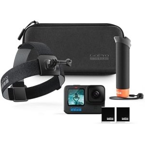 GoPro HERO12 Black + Accessories Bundle, Includes Handler + Head Strap 2.0 +