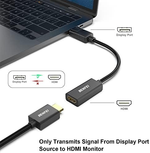 DisplayPort to HDMI, Benfei Gold-Plated DP Display Port to HDMI Adapter - Image 2