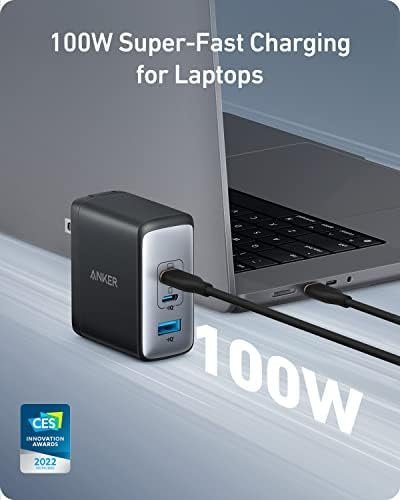 Anker USB C Charger (GaN II 100W), 3 Port Fast Compact Wall Charger for MacBook - Image 2