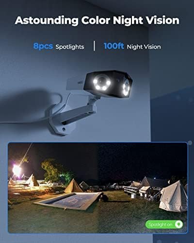 REOLINK 4K PoE Security Camera System, Home Outdoor IP Camera in 180 Degree - Image 3