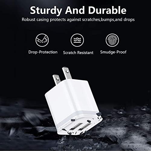 LUOATIP iPhone Charger Cable 3ft 6ft 10ft with Wall Plug, 5-Pack Long Charging - Image 7