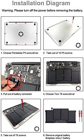 XINGLT Replacement Laptop Battery for Apple MacBook Air 13 inch A1466 - Image 6