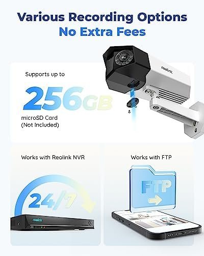 REOLINK 4K PoE Security Camera System, Home Outdoor IP Camera in 180 Degree - Image 5