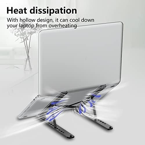 Tonmom Laptop Stand for Desk, Adjustable Riser ABS+Silicone Foldable - Image 7