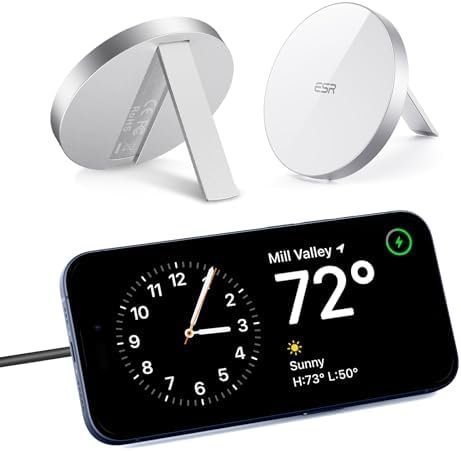 ESR HaloLock Kickstand Wireless Charger, MagSafe-Compatible Charger for iPhone