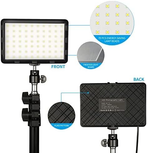 Photography Video Lighting Kit, LED Studio Streaming Lights W/70 Beads & Color - Image 4
