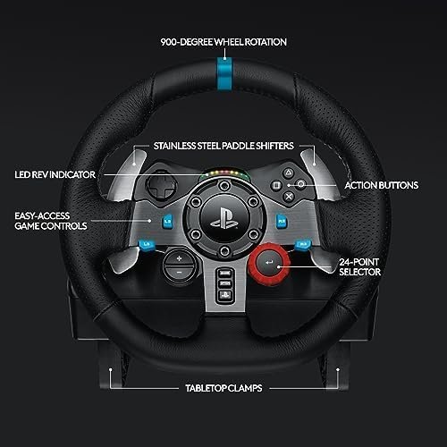 Logitech G29 Driving Force Racing Wheel and Floor Pedals, Real Force Feedback - Image 6