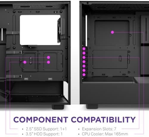 NZXT H5 Flow Compact ATX Mid-Tower PC Gaming Case – High Airflow Perforated - Image 8