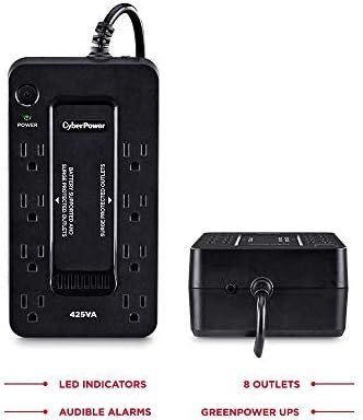 CyberPower ST425 Standby UPS System, 425VA/260W, 8 Outlets, Compact, Black - Image 8