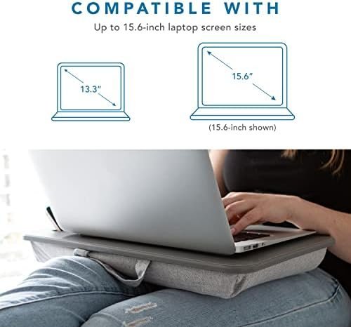 LAPGEAR Sidekick Lap Desk with Device Ledge and Phone Holder - Gray - Image 2