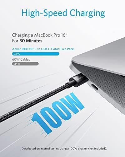 Anker USB C to USB C Cable (3.3ft 100W, 2Pack), USB 2.0 Type C Charging Cable - Image 2