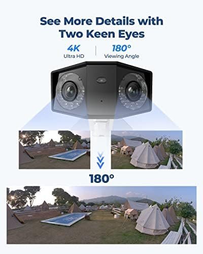 REOLINK 4K PoE Security Camera System, Home Outdoor IP Camera in 180 Degree - Image 2