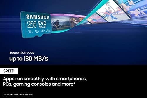 SAMSUNG EVO Select Micro SD-Memory-Card + Adapter, 256GB microSDXC 130MB/s - Image 8