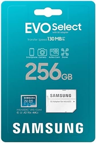 SAMSUNG EVO Select Micro SD-Memory-Card + Adapter, 256GB microSDXC 130MB/s - Image 3