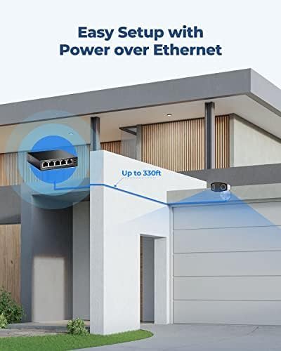 REOLINK 4K PoE Security Camera System, Home Outdoor IP Camera in 180 Degree - Image 6