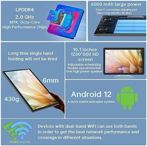 Tablet DMAOAO Android 12 Tablet 2023 Latest Octa-Core 2.0GHz CPU 2 in 1 Tablets - Image 2