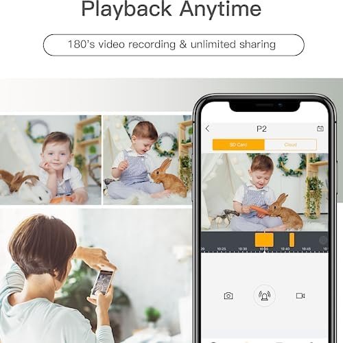 Laxihub Indoor Home Security Camera, P2 Baby Monitor with Camera and Audio - Image 6
