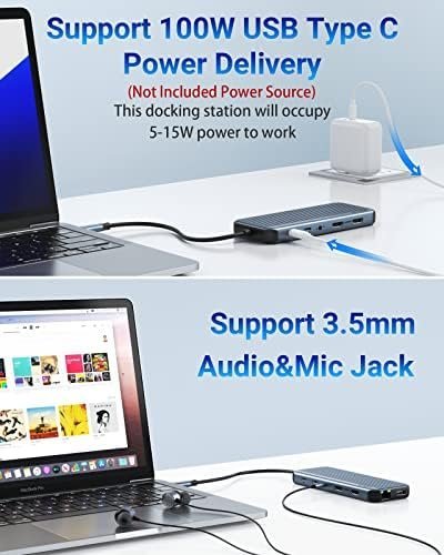 USB C Docking Station for 8K Single Monitor Display, 4K Triple Monitors Display - Image 5