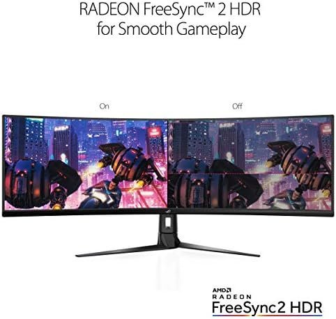 Asus ROG Strix XG49VQ 49” Curved Gaming FreeSync Monitor 144Hz Dual Full HD - Image 4