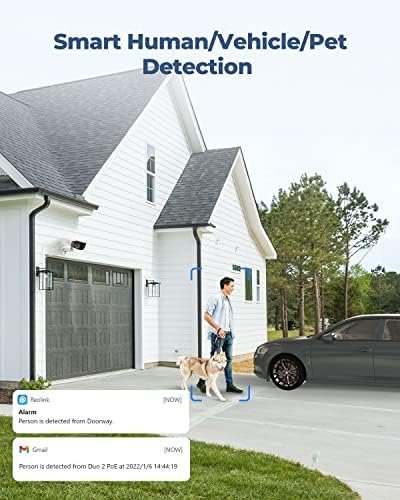 REOLINK 4K PoE Security Camera System, Home Outdoor IP Camera in 180 Degree - Image 4