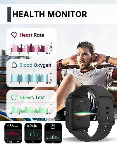 Smart Watch for Men Women, Answer Make Call, Alexa Built-in, 1.8" Touch Screen - Image 6