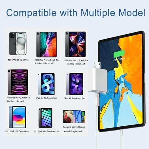 2Pack 20W USB C Charger for iPhone 15/15 Plus/15 Pro/15 Pro Max,PD Wall Charger - Image 7