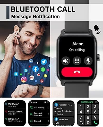 Smart Watch for Men Women, Answer Make Call, Alexa Built-in, 1.8" Touch Screen - Image 2