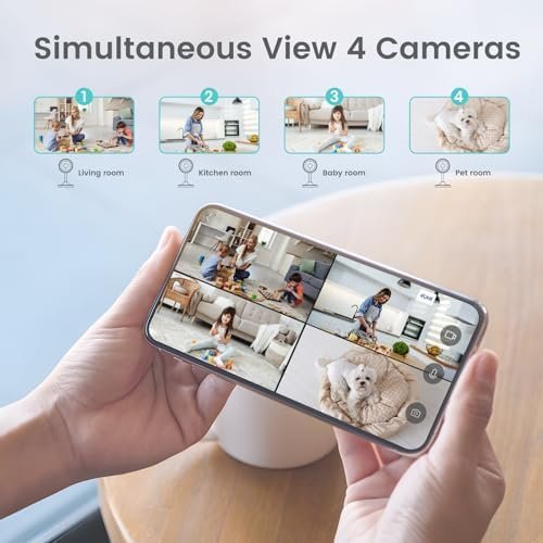 Indoor Camera, litokam Cameras for Home Security with Night Vision, Pet Camera - Image 8
