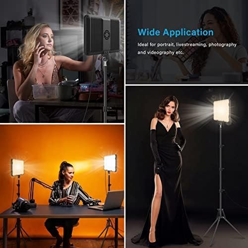 2 Pack LED Video Light with 63'' Tripod Stand, Obeamiu 2500-8500K Dimmable - Image 7