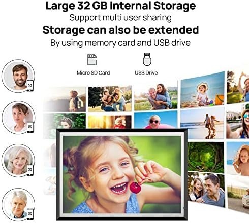 32GB 13.5 Inch Wi-Fi Digital Picture Frame with 3K IPS LCD Touch Screen - Image 5